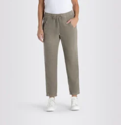 MAC JEANS - EASY, Cotton linen tencel grün