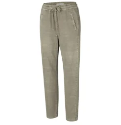MAC JEANS - EASY, Cotton linen tencel grün