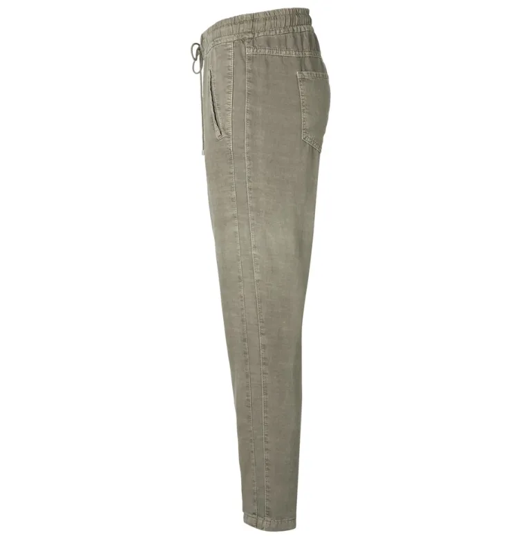 MAC JEANS - EASY, Cotton linen tencel grün