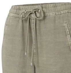 MAC JEANS - EASY, Cotton linen tencel grün