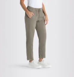 MAC JEANS - EASY, Cotton linen tencel grün