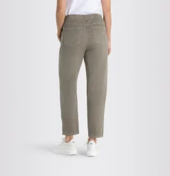 MAC JEANS - EASY, Cotton linen tencel grün
