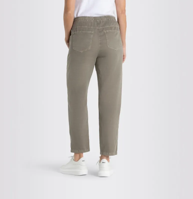 MAC JEANS - EASY, Cotton linen tencel grün