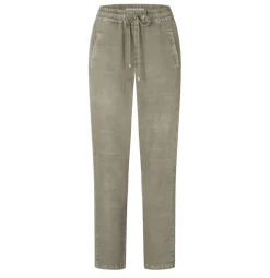 MAC JEANS - EASY, Cotton linen tencel grün