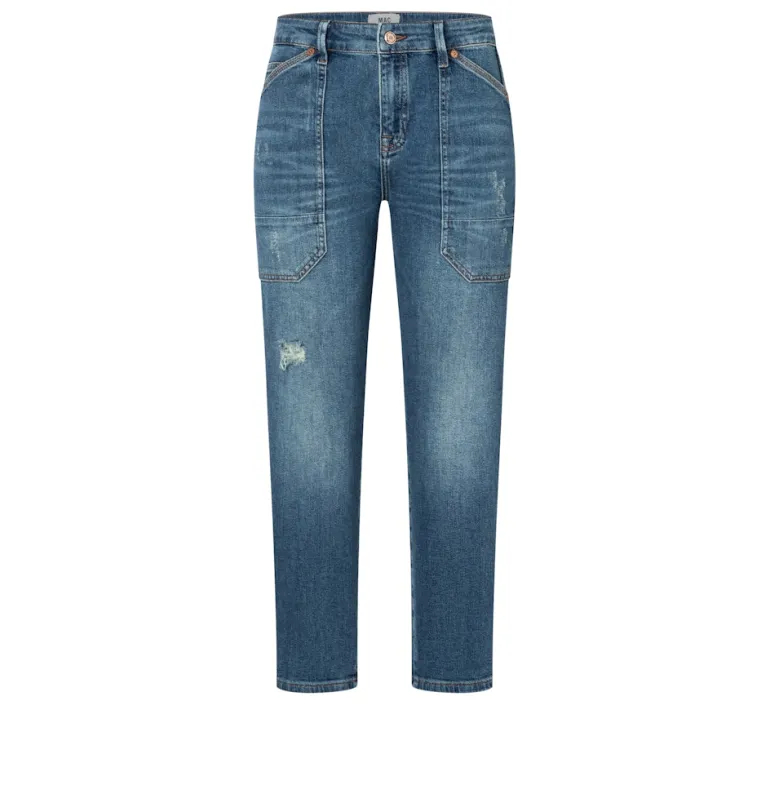 MAC JEANS - IOWA, Auth. comfort vintage denim blau