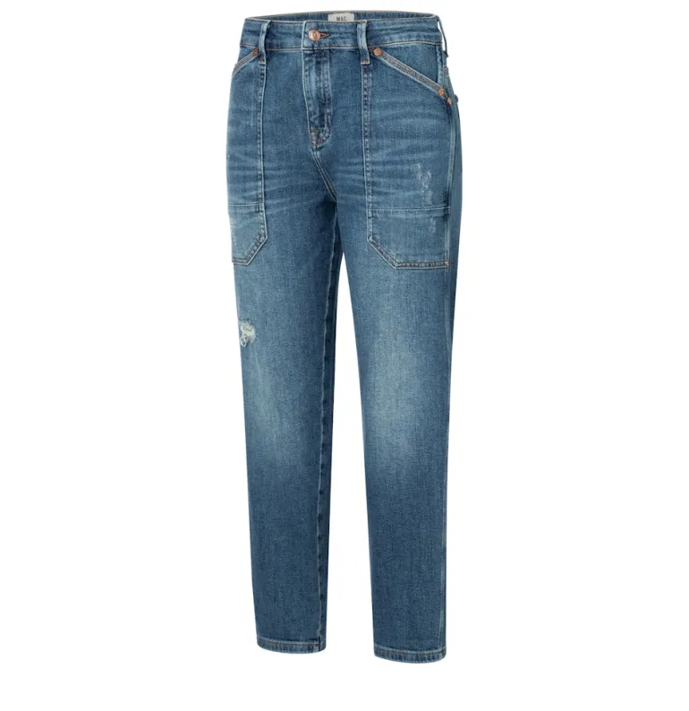 MAC JEANS - IOWA, Auth. comfort vintage denim blau