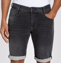 MAC JEANS - Jogn Bermuda, Light Sweat Denim grau4