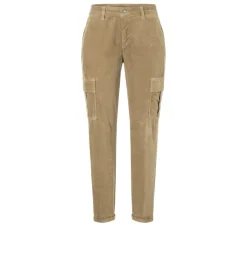 MAC JEANS - RICH CARGO, Baby soft corduroy grün