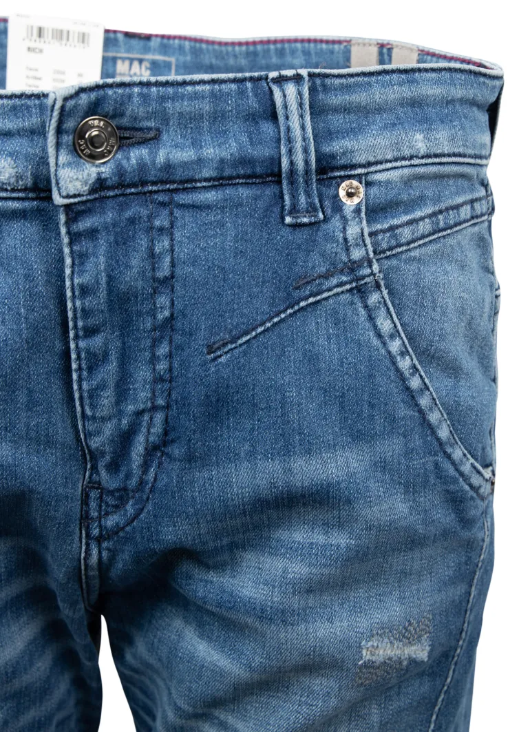 MAC JEANS - RICH , Organic Stretch Denim blau