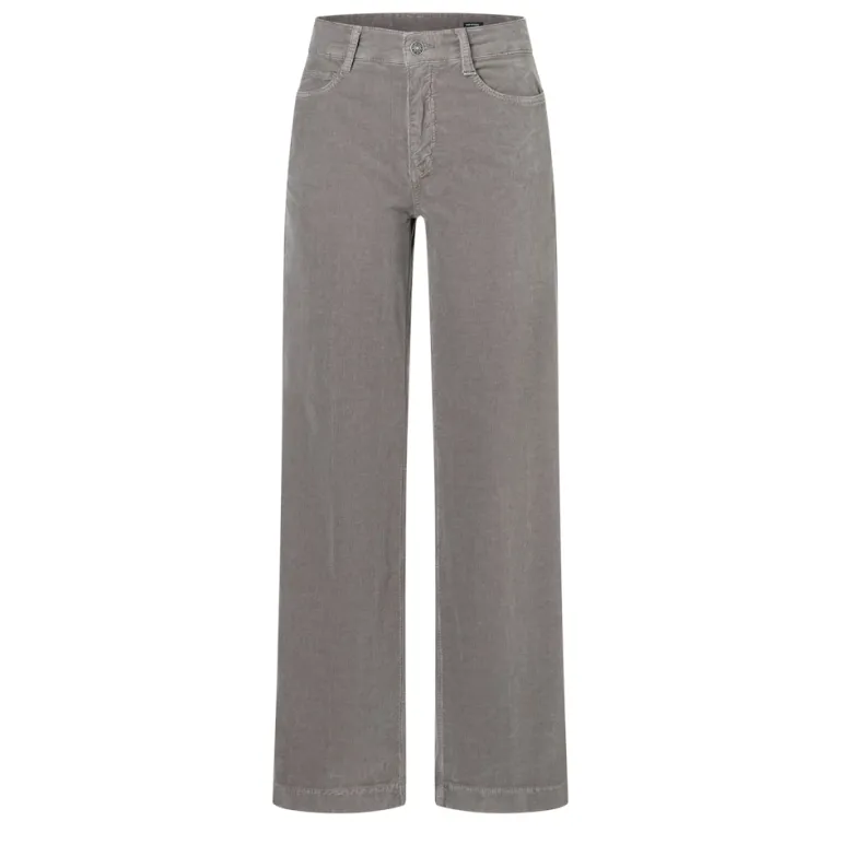 MAC JEANS - WIDE, Baby soft corduroy grau