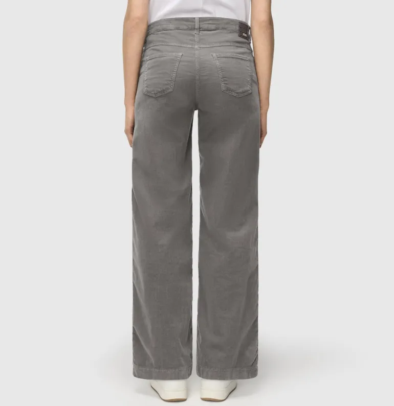 MAC JEANS - WIDE, Baby soft corduroy grau