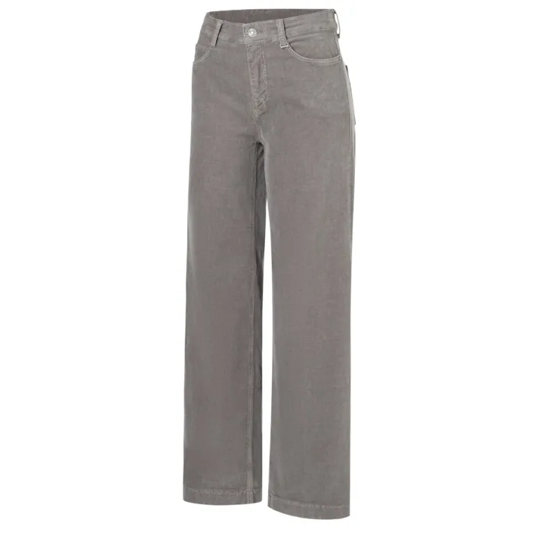 MAC JEANS - WIDE, Baby soft corduroy grau