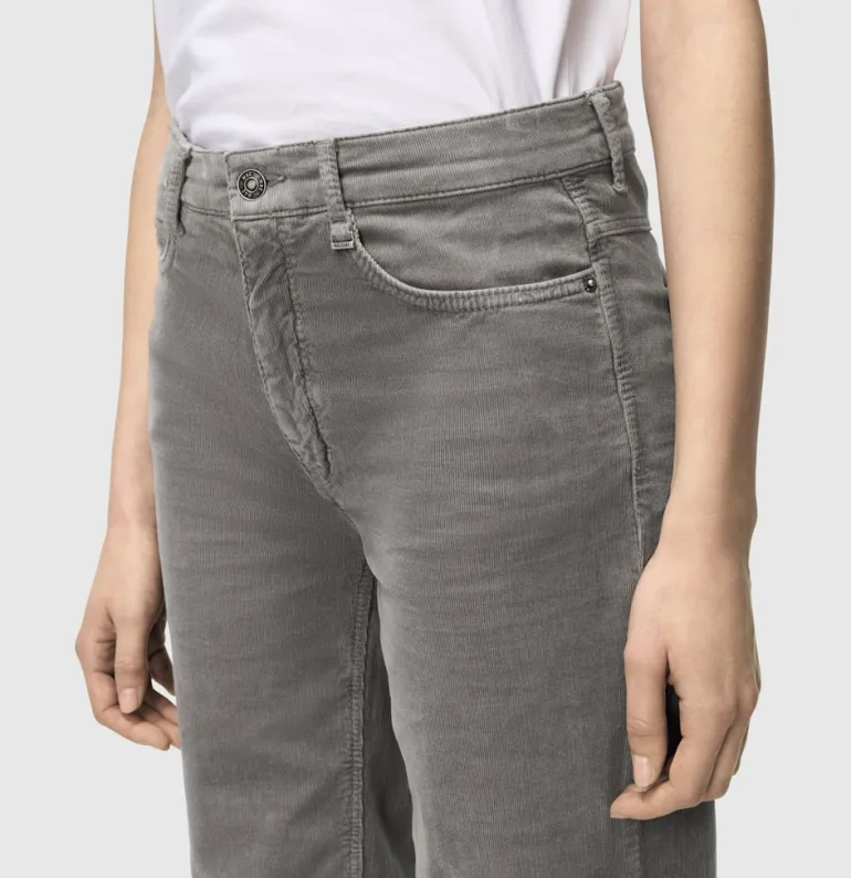 MAC JEANS - WIDE, Baby soft corduroy grau