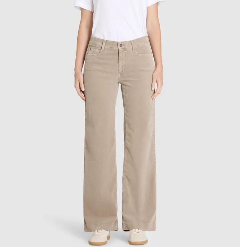 MAC JEANS - WIDE, Baby soft corduroy beige