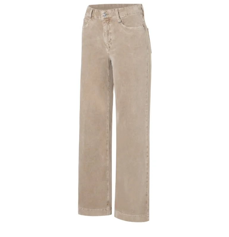 MAC JEANS - WIDE, Baby soft corduroy beige