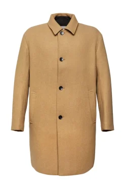 Mantel aus Wollmix khaki beige