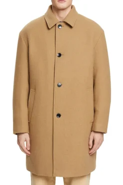 Mantel aus Wollmix khaki beige