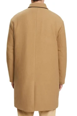 Mantel aus Wollmix khaki beige