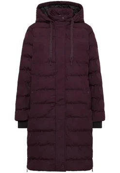Mantel mit nahtloser Steppung dark plum