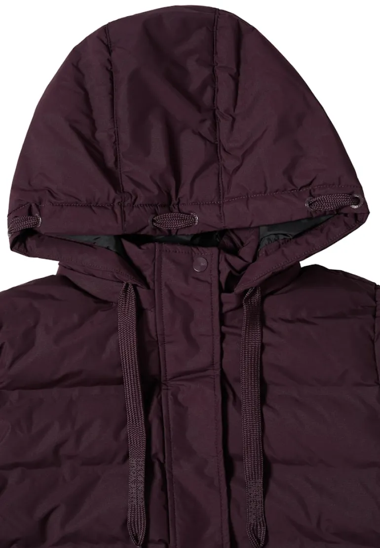 Mantel mit nahtloser Steppung dark plum
