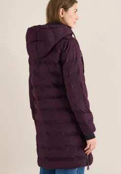 Mantel mit nahtloser Steppung dark plum