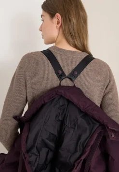Mantel mit nahtloser Steppung dark plum