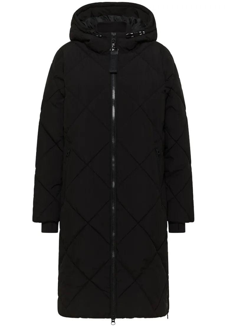 Mantel mit Rucksack Strings black