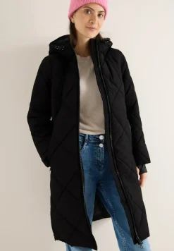 Mantel mit Rucksack Strings black