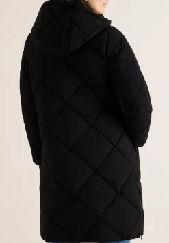 Mantel mit Rucksack Strings black