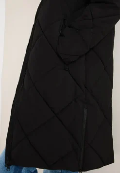 Mantel mit Rucksack Strings black