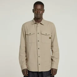 Marine Slim Shirt ls vintage khaki gd