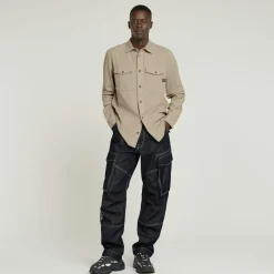 Marine Slim Shirt ls vintage khaki gd