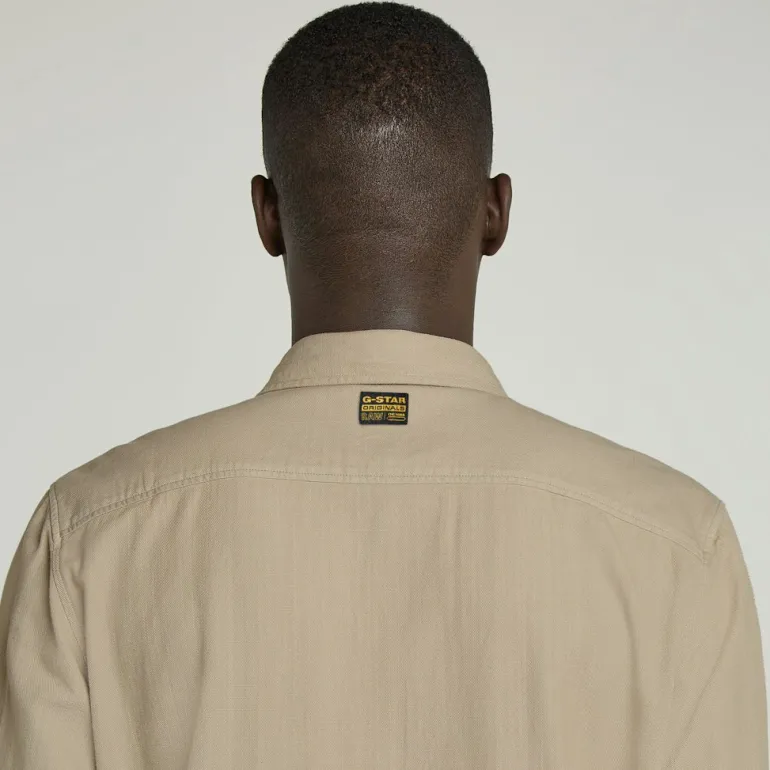 Marine Slim Shirt ls vintage khaki gd