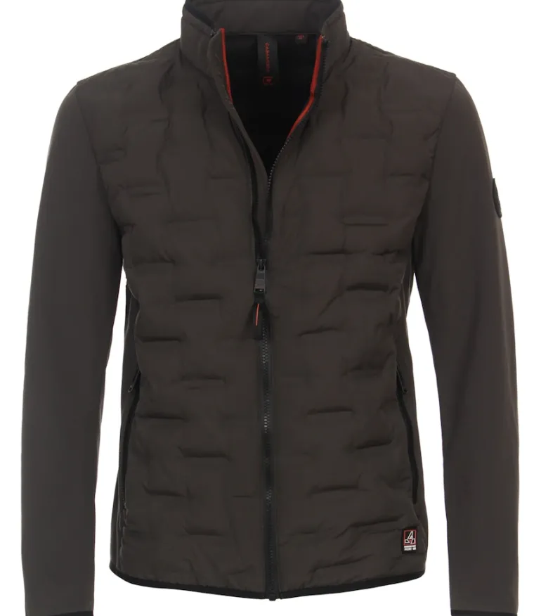 Materialmixjacke grün