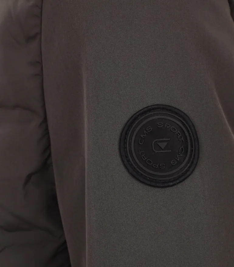 Materialmixjacke grün