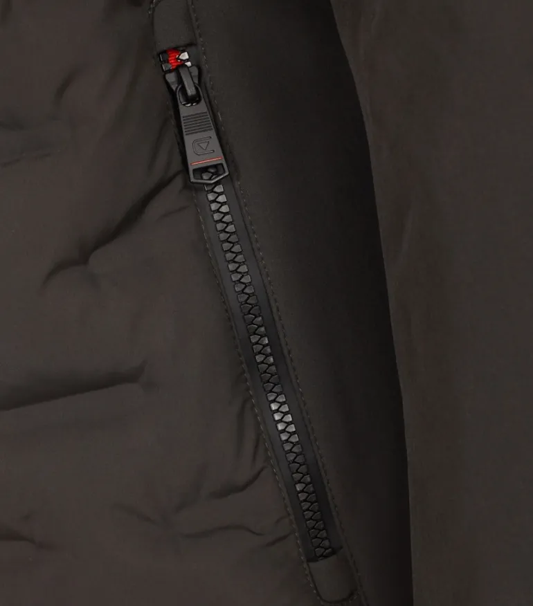 Materialmixjacke grün