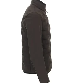 Materialmixjacke grün