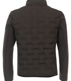 Materialmixjacke grün