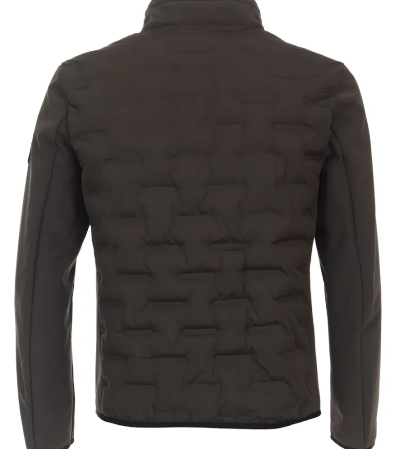 Materialmixjacke grün