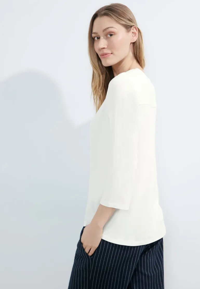 Materialmix Shirt vanilla white