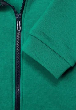 Materialmix Strickjacke smaragd green