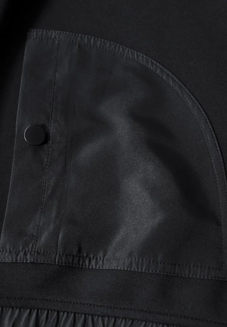 Materialmix Sweatjacke black