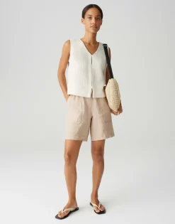 Melane shorts linen natural glaze