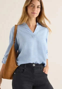Melange Bluse light sky blue melange