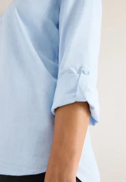 Melange Bluse light sky blue melange