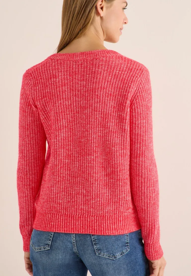 Melange Cardigan fiery red melange