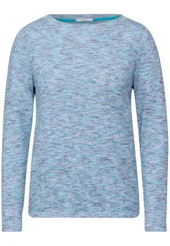 Melange-Shirt multi aqua melange