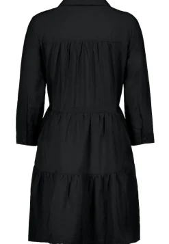Midikleid mit Volants black