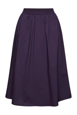 Midirock mit elastischem Bund dark purple