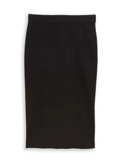 Midi-Rock mit Schlitz deep black